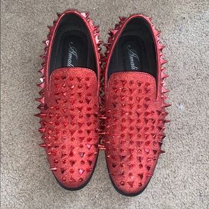 Dress shoes spiked red